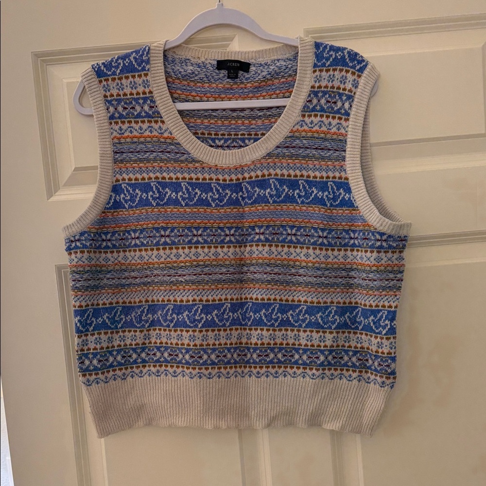Colorful J.Crew  Knit Sleeveless Sweater Vest
